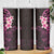 New Zealand Tuatara Plumeria Skinny Tumbler Maori Pink Koru Tribal Tattoo