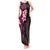 New Zealand Tuatara Plumeria Tank Maxi Dress Maori Pink Koru Tribal Tattoo