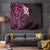 New Zealand Tuatara Plumeria Tapestry Maori Pink Koru Tribal Tattoo