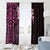 New Zealand Tuatara Plumeria Window Curtain Maori Pink Koru Tribal Tattoo