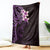 New Zealand Tuatara Plumeria Blanket Maori Purple Koru Tribal Tattoo