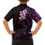 New Zealand Tuatara Plumeria Family Matching Long Sleeve Bodycon Dress and Hawaiian Shirt Maori Purple Koru Tribal Tattoo