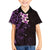 New Zealand Tuatara Plumeria Family Matching Puletasi and Hawaiian Shirt Maori Purple Koru Tribal Tattoo