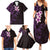 New Zealand Tuatara Plumeria Family Matching Summer Maxi Dress and Hawaiian Shirt Maori Purple Koru Tribal Tattoo