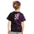 New Zealand Tuatara Plumeria Kid T Shirt Maori Purple Koru Tribal Tattoo