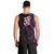 New Zealand Tuatara Plumeria Men Tank Top Maori Purple Koru Tribal Tattoo