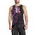 New Zealand Tuatara Plumeria Men Tank Top Maori Purple Koru Tribal Tattoo