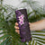 New Zealand Tuatara Plumeria Skinny Tumbler Maori Purple Koru Tribal Tattoo