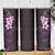 New Zealand Tuatara Plumeria Skinny Tumbler Maori Purple Koru Tribal Tattoo