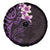 New Zealand Tuatara Plumeria Spare Tire Cover Maori Purple Koru Tribal Tattoo