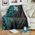 New Zealand Tuatara Plumeria Blanket Maori Teal Koru Tribal Tattoo