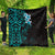 New Zealand Tuatara Plumeria Quilt Maori Teal Koru Tribal Tattoo