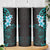 New Zealand Tuatara Plumeria Skinny Tumbler Maori Teal Koru Tribal Tattoo