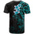 New Zealand Tuatara Plumeria T Shirt Maori Teal Koru Tribal Tattoo