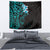 New Zealand Tuatara Plumeria Tapestry Maori Teal Koru Tribal Tattoo