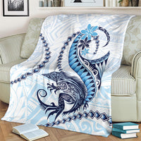 Blue Maori Tuatara Blanket Luxury Pastel Pattern LT01 - Polynesian Pride