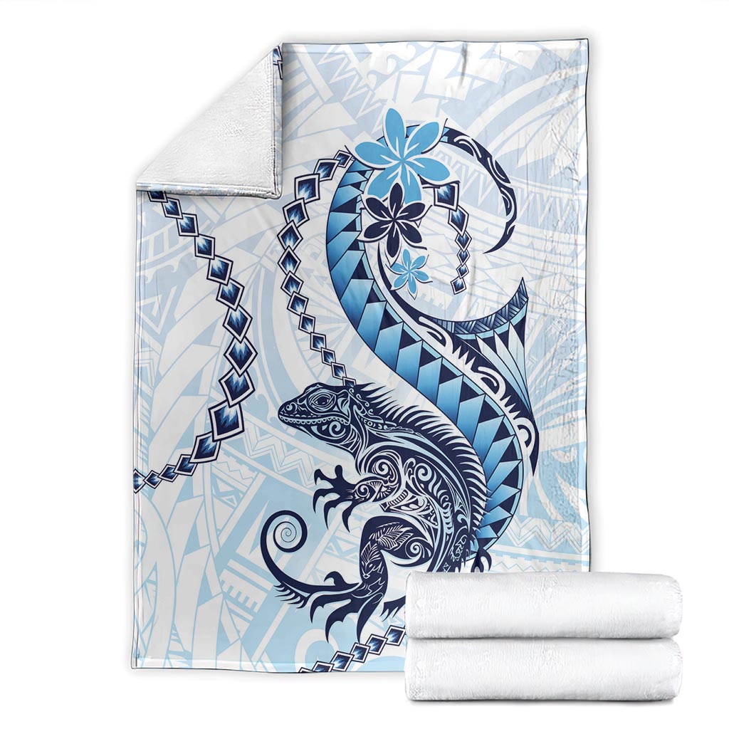 Blue Maori Tuatara Blanket Luxury Pastel Pattern LT01 - Polynesian Pride