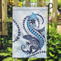 Blue Maori Tuatara Garden Flag Luxury Pastel Pattern LT01 Garden Flag Blue - Polynesian Pride