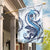 Blue Maori Tuatara Garden Flag Luxury Pastel Pattern