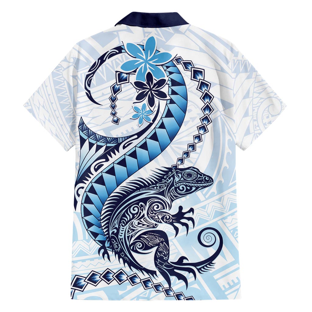 Blue Maori Tuatara Hawaiian Shirt Luxury Pastel Pattern LT01 - Polynesian Pride