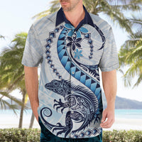 Blue Maori Tuatara Hawaiian Shirt Luxury Pastel Pattern LT01 - Polynesian Pride