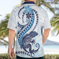 Blue Maori Tuatara Hawaiian Shirt Luxury Pastel Pattern LT01 - Polynesian Pride