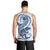 Blue Maori Tuatara Men Tank Top Luxury Pastel Pattern