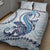 Blue Maori Tuatara Quilt Bed Set Luxury Pastel Pattern