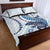 Blue Maori Tuatara Quilt Bed Set Luxury Pastel Pattern