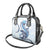 Blue Maori Tuatara Shoulder Handbag Luxury Pastel Pattern