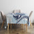 Blue Maori Tuatara Tablecloth Luxury Pastel Pattern