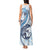 Blue Maori Tuatara Tank Maxi Dress Luxury Pastel Pattern