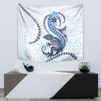 Blue Maori Tuatara Tapestry Luxury Pastel Pattern LT01 - Polynesian Pride