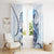 Blue Maori Tuatara Window Curtain Luxury Pastel Pattern