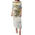 Gold Maori Tuatara Family Matching Puletasi and Hawaiian Shirt Luxury Pastel Pattern