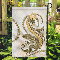 Gold Maori Tuatara Garden Flag Luxury Pastel Pattern LT01 Garden Flag Gold - Polynesian Pride