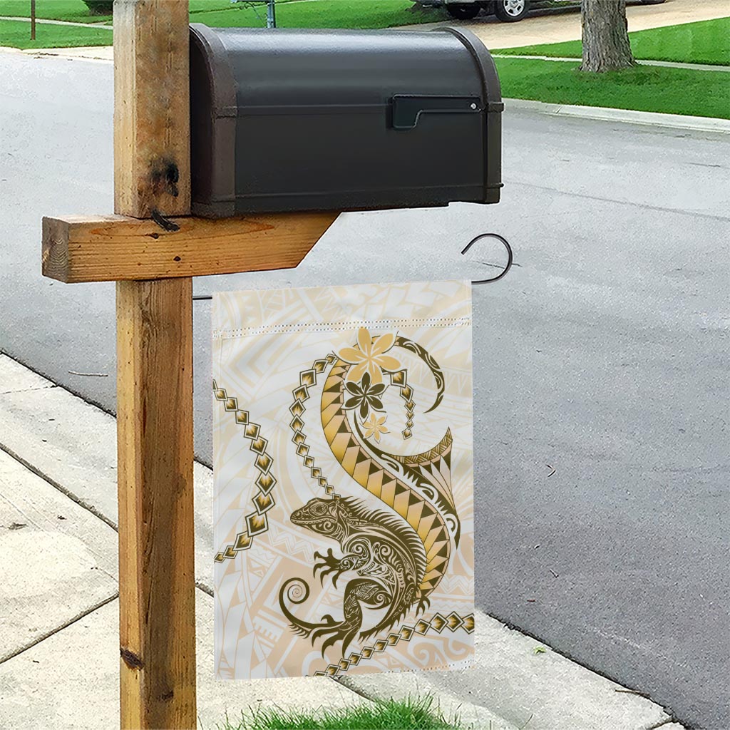 Gold Maori Tuatara Garden Flag Luxury Pastel Pattern LT01 - Polynesian Pride