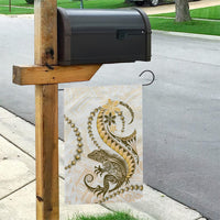 Gold Maori Tuatara Garden Flag Luxury Pastel Pattern LT01 - Polynesian Pride