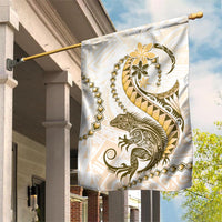 Gold Maori Tuatara Garden Flag Luxury Pastel Pattern LT01 House Flag Gold - Polynesian Pride
