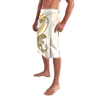 Gold Maori Tuatara Lavalava Luxury Pastel Pattern LT01 - Polynesian Pride