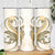 Gold Maori Tuatara Skinny Tumbler Luxury Pastel Pattern