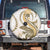 Gold Maori Tuatara Spare Tire Cover Luxury Pastel Pattern