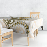 Gold Maori Tuatara Tablecloth Luxury Pastel Pattern LT01 - Polynesian Pride