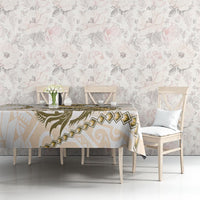 Gold Maori Tuatara Tablecloth Luxury Pastel Pattern LT01 - Polynesian Pride