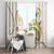 Gold Maori Tuatara Window Curtain Luxury Pastel Pattern