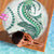 Green Maori Tuatara Beach Blanket Luxury Pastel Pattern