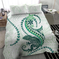 Green Maori Tuatara Bedding Set Luxury Pastel Pattern LT01 - Polynesian Pride