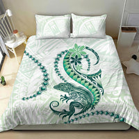 Green Maori Tuatara Bedding Set Luxury Pastel Pattern LT01 - Polynesian Pride