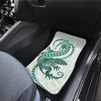Green Maori Tuatara Car Mats Luxury Pastel Pattern LT01 - Polynesian Pride