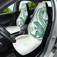 Green Maori Tuatara Car Seat Cover Luxury Pastel Pattern LT01 - Polynesian Pride